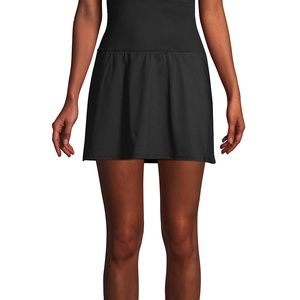 Lands' End black ultra high rise swim skirt NWOT